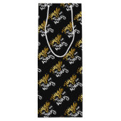 De hele weg springen wijn cadeautas (Achterkant)