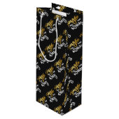 De hele weg springen wijn cadeautas (Voorkant Gekanteld)