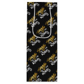 De hele weg springen wijn cadeautas (Voorkant)