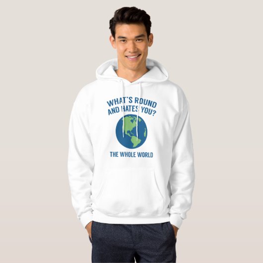 De hele wereld hoodie (Voorkant volledig)
