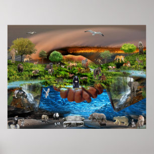 De hele wereld in onze handen poster