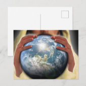 De hele wereld in zijn handen feestdagenkaart (Voorkant / Achterkant)