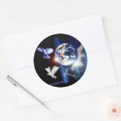 De hele wereld in zijn handen God en aarde Sticker (Envelop)