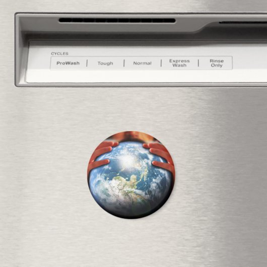 De hele wereld in zijn handen magneet (Insitu (Vaatwasser))