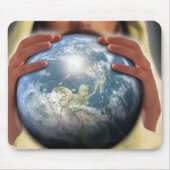 De hele wereld in zijn handen muismat (Voorkant)