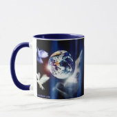 De hele wereld in zijn handkoffie-Mok Mok (Links)