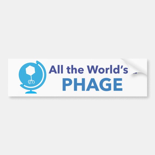 De hele wereld is een Phage-Bumpersticker Bumpersticker (Voorkant)