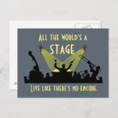 De hele wereld is een podium briefkaart (Voorkant / Achterkant)