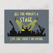 De hele wereld is een podium briefkaart (Voorkant)