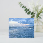 De hele wereld is een podium briefkaart (Staand voorkant)