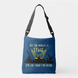 De hele wereld is een podium crossbody tas