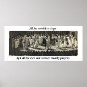 De hele wereld is een podium poster (Voorkant)