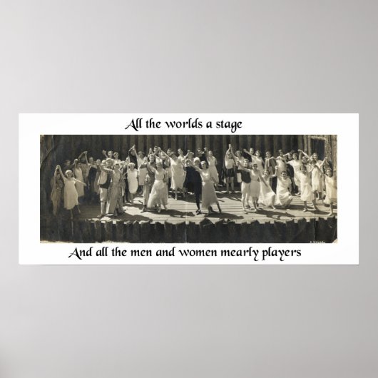 De hele wereld is een podium poster (Voorkant)