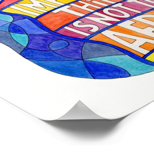 De hele wereld is een Poster van de Narrow Bridge  (Hoek)