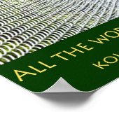 De hele wereld is een smalle brug poster (Hoek)