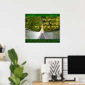 De hele wereld is een smalle brug poster (Thuiskantoor)