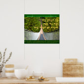 De hele wereld is een smalle brug poster (Keuken)