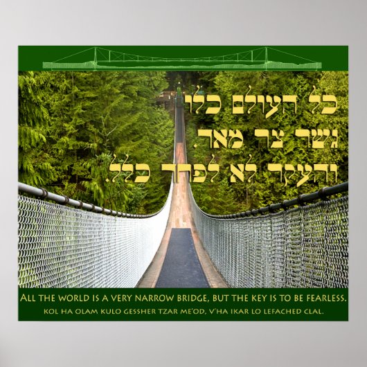 De hele wereld is een smalle brug poster (Voorkant)