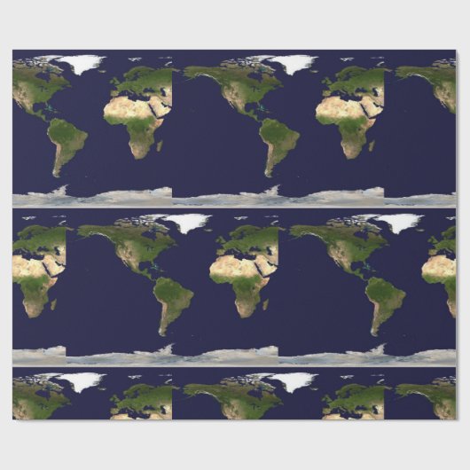 De hele wereld - planeet Aarde Cadeaupapier (Vlak)