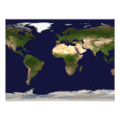 De hele wereld - planeet Aarde Foto Afdruk (Voorkant)