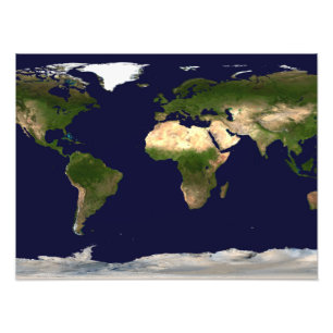 De hele wereld - planeet Aarde Foto Afdruk