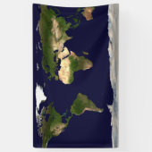 De hele wereld - planeet Aarde Spandoek (Verticaal)