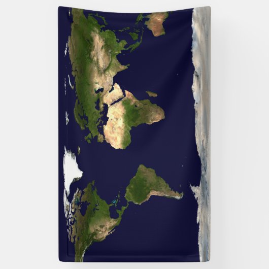 De hele wereld - planeet Aarde Spandoek (Verticaal)
