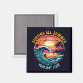 De hele zomer surfen magneet (Voorkant / Achterkant)
