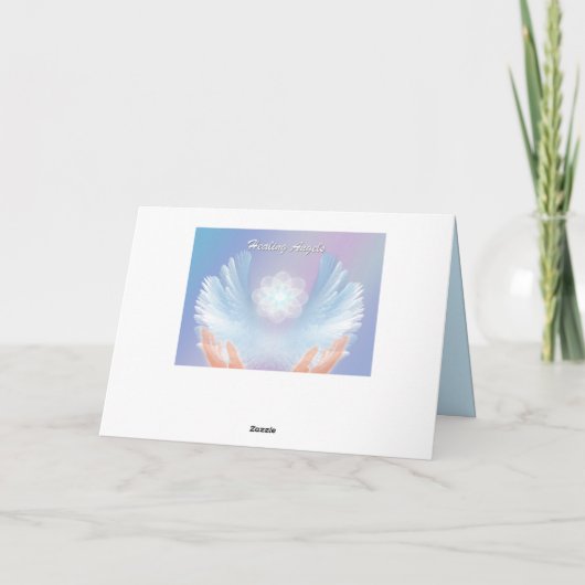 De helende Engelen, Blauw, worden goed Kaart (Achterkant)