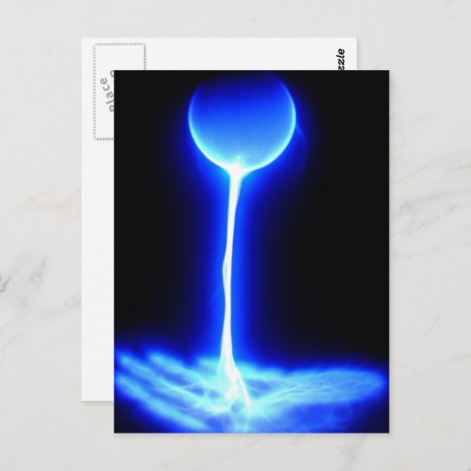 De helende hand met de energieblauwe witte bron briefkaart (Voorkant / Achterkant)