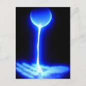 De helende hand met de energieblauwe witte bron briefkaart (Voorkant)