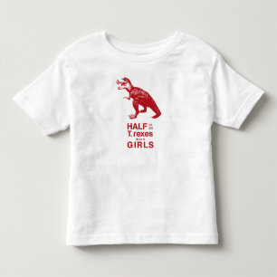 "De helft van alle T. rexes waren meisjes" Raglan Kinder Shirts