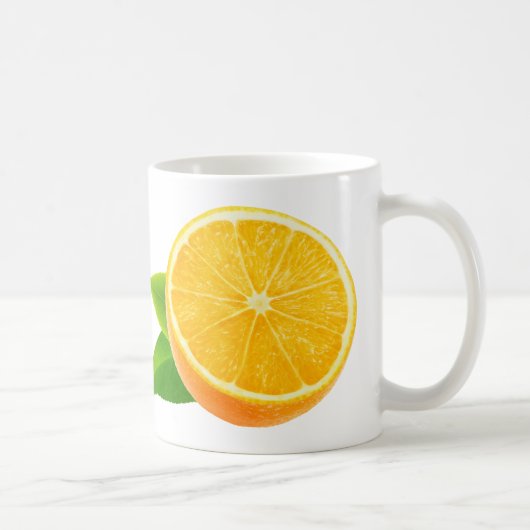 De helft van de oranje vruchten koffiemok (Rechts)