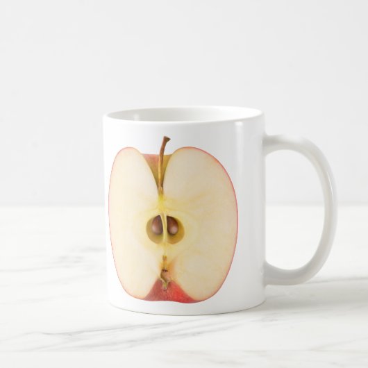 De helft van de rode appel koffiemok (Rechts)