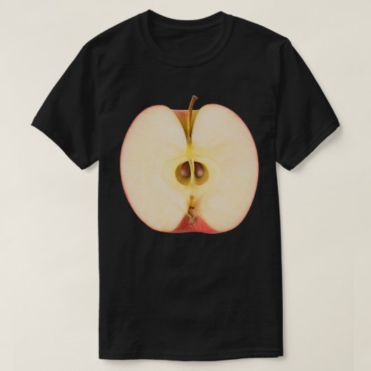 De helft van de rode appel t-shirt (Design voorkant)