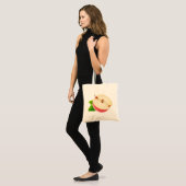 De helft van de rode appel tote bag (Voorkant (model))