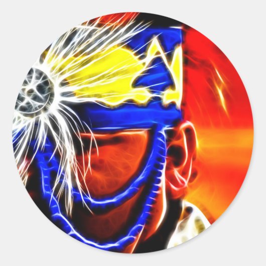 De helft van het geheel ronde sticker (Voorkant)