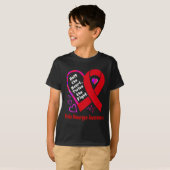 De helft van het hart twee keer de strijd tegen he t-shirt (Voorkant volledig)