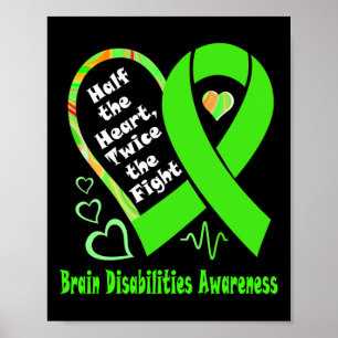 De helft van het hart vecht twee keer tegen hersen poster