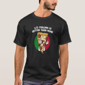 De helft van het Italiaans is beter dan geen grapp T-shirt (Voorkant)