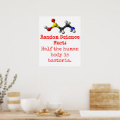 De helft van het menselijk lichaam is bacterie - w poster (Keuken)