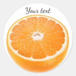 De helft van het sinaasappel ronde sticker