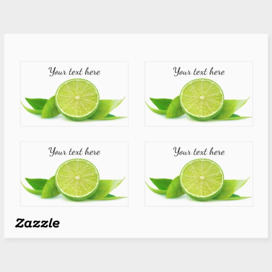 De helft van limoen rechthoekige sticker (Vel)