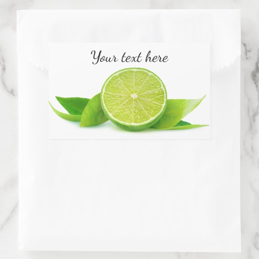 De helft van limoen rechthoekige sticker (Tas)