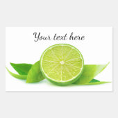 De helft van limoen rechthoekige sticker (Voorkant)