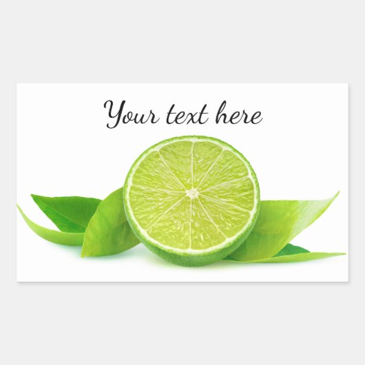 De helft van limoen rechthoekige sticker (Voorkant)