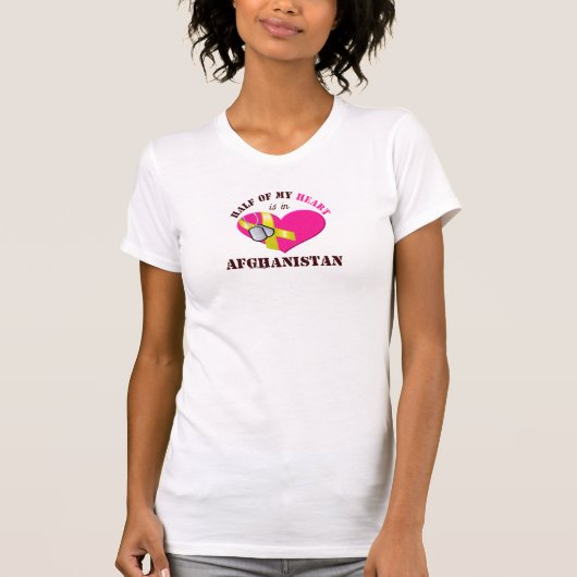 De helft van mijn hart..AFGHANISTAN 3 T-shirt (Voorkant)