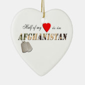 De helft van mijn hart is in Afghanistan Ornament (Rechts)