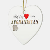 De helft van mijn hart is in Afghanistan Ornament (Links)