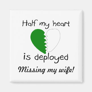 De helft van mijn hart is uitgerold (groen) magneet